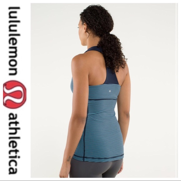 lululemon athletica Tops - 💕SALE💕 NWT Lululemon Blue Stripe Scoop Neck Tank